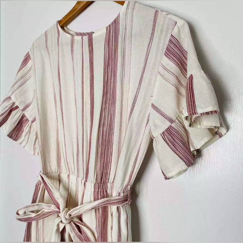 New Lost + Wander Women’s Marian Stripe Ruffle Minidress, - Picture 7 of 7